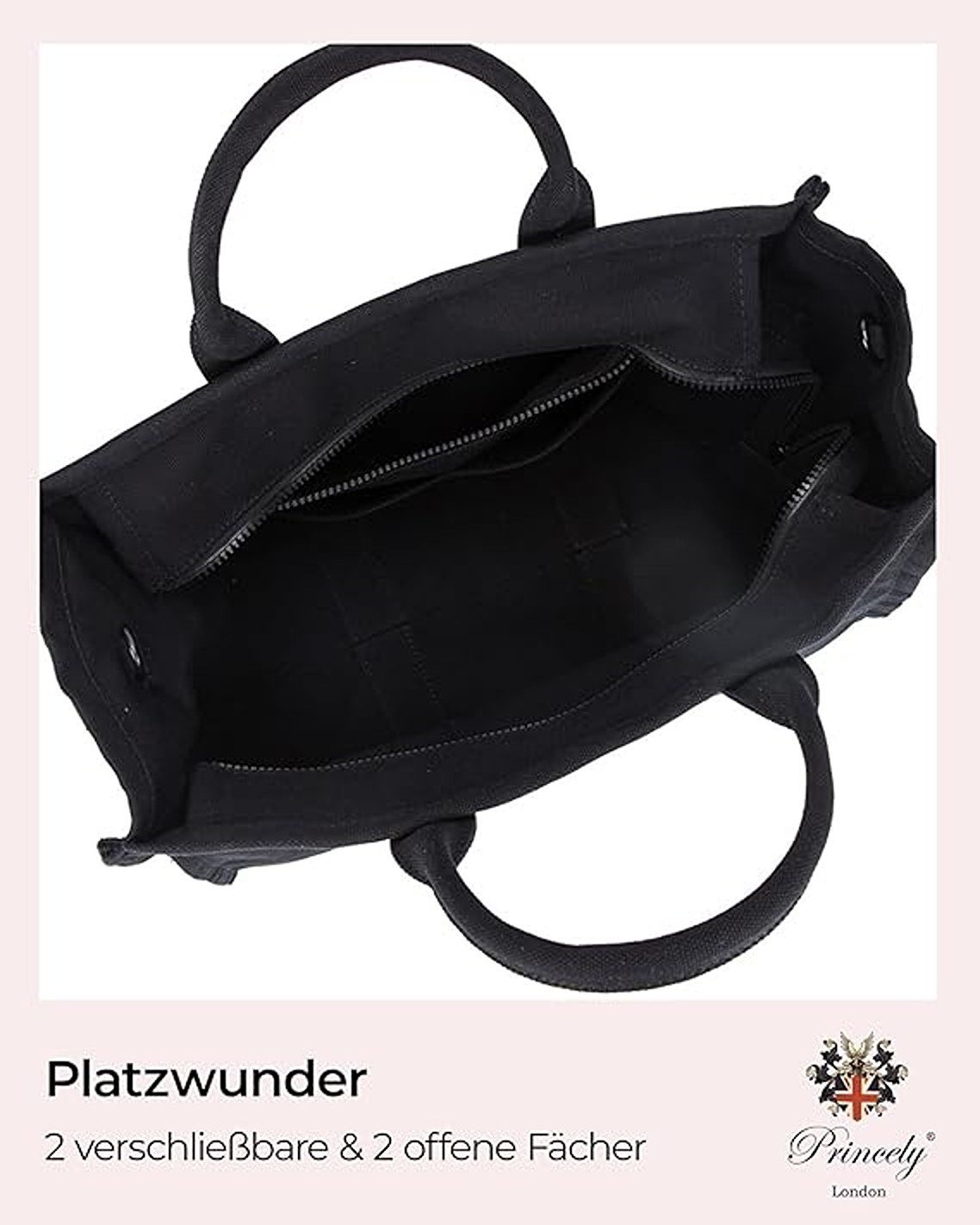 Princely London Shopper The PL Bag Large - Stylische Baumwolltasche