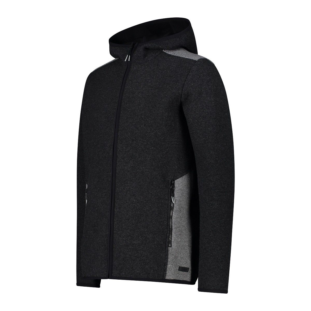 CMP Fleecejacke Wool-Tech mit Kapuze carbongrau Herren günstig online kaufen