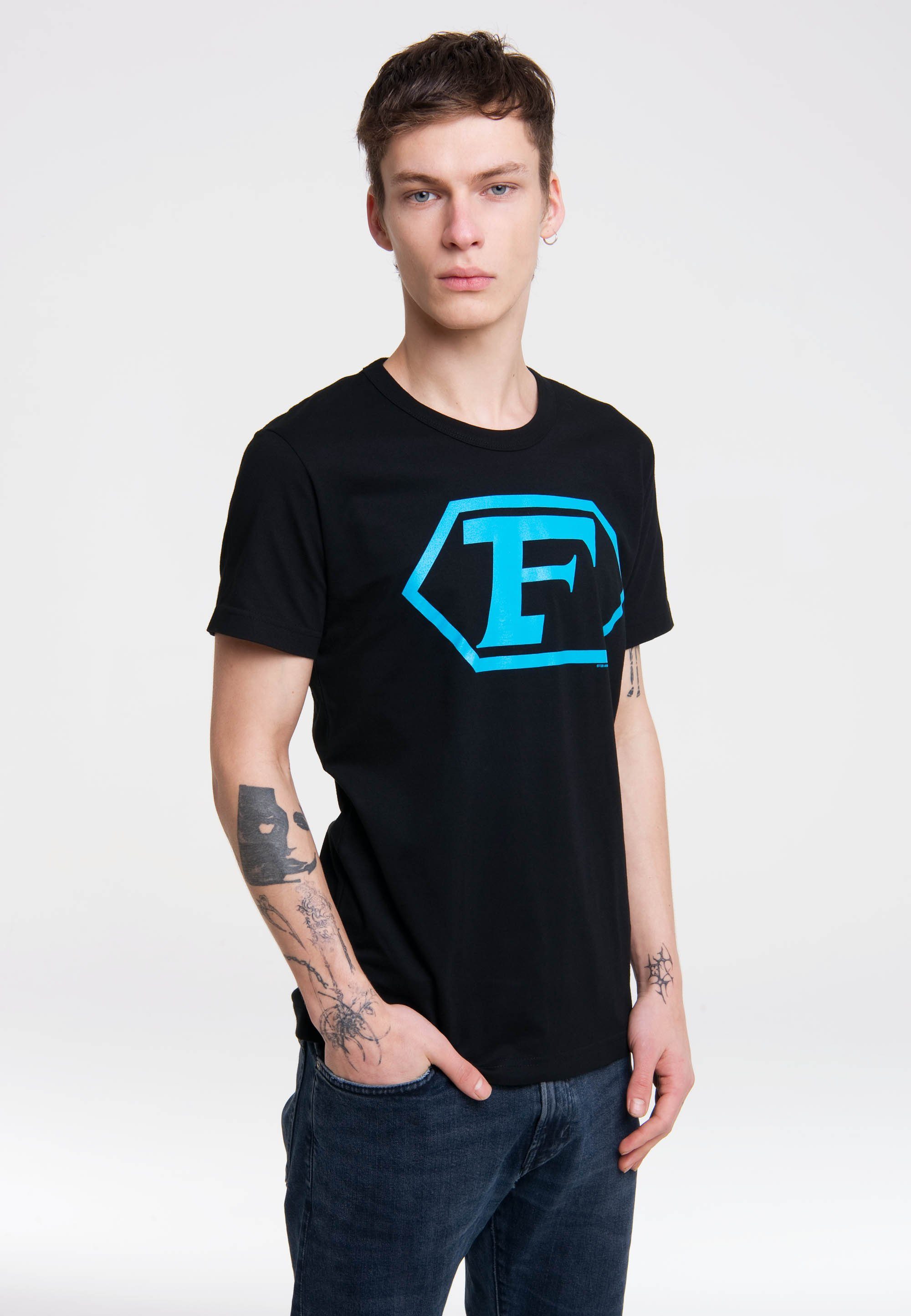 LOGOSHIRT T-Shirt Captain Future tollem mit Frontdruck Logo