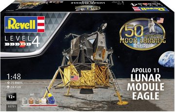 Revell® Modellbausatz Apollo 11 Lunar Module Eagle, Maßstab 1:48, Jubiläumsset mit Basis-Zubehör