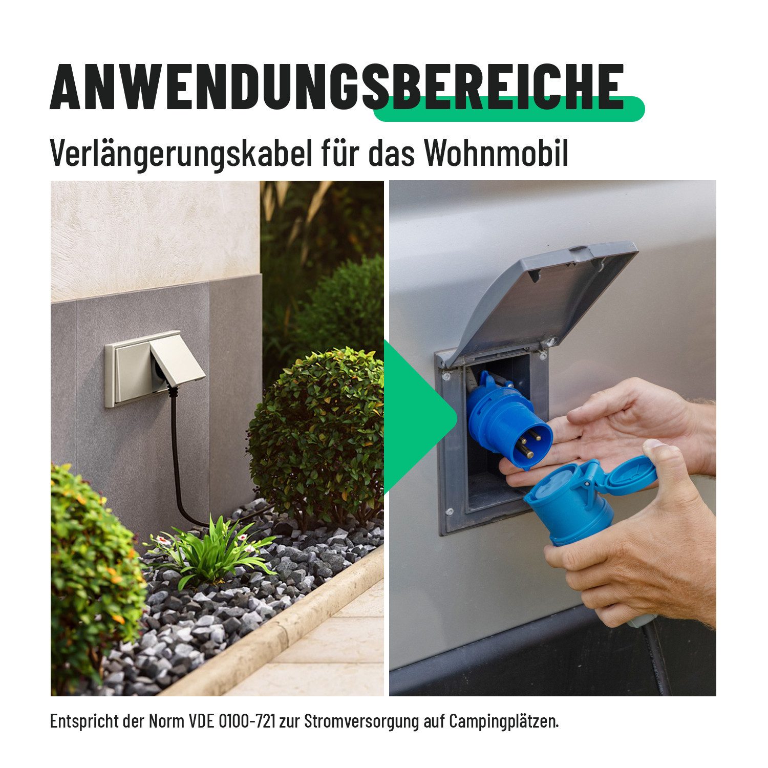 greate. Schuko Stecker auf CEE Kupplung & CEE Stecker auf Schuko Kupplung CEE-Adapterkabel
