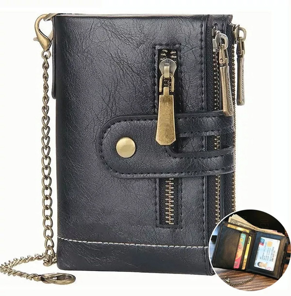 ZEUOPQ Geldbörse Geldbörse Brieftasche Herren-Geldbörse mit günstig online kaufen