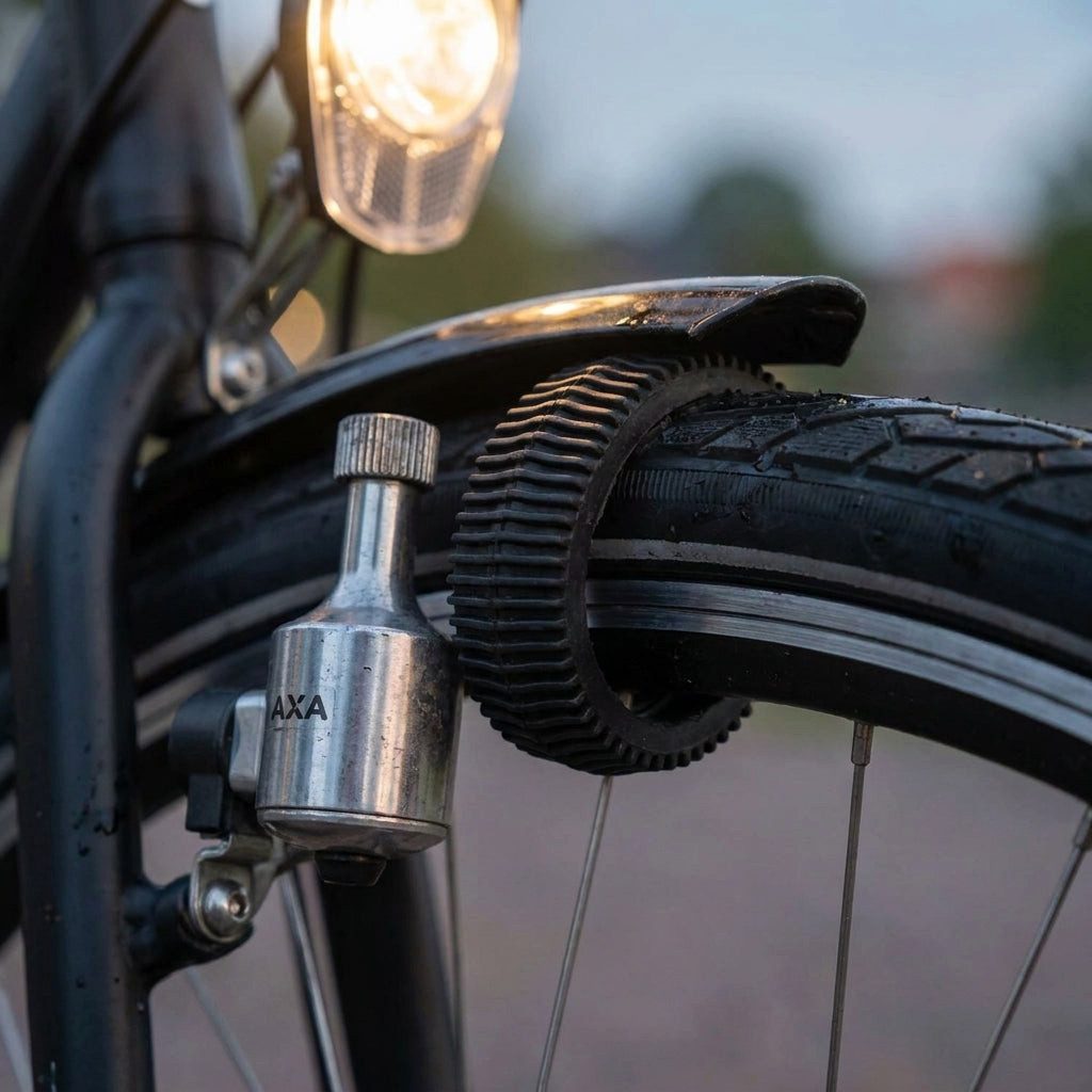 AXA Fahrradbeleuchtung Axa HR Rubber Runner Ersatzlaufrad 2-teilig - leiser Lauf für Dynamo i