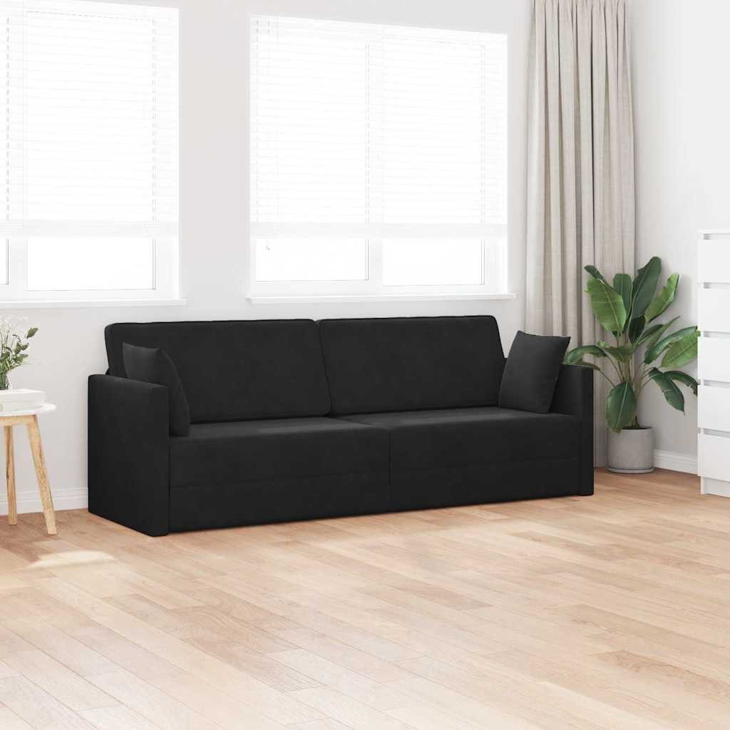 vidaXL Sofa Boden-Schlafsofa Schwarz 213 x günstig online kaufen