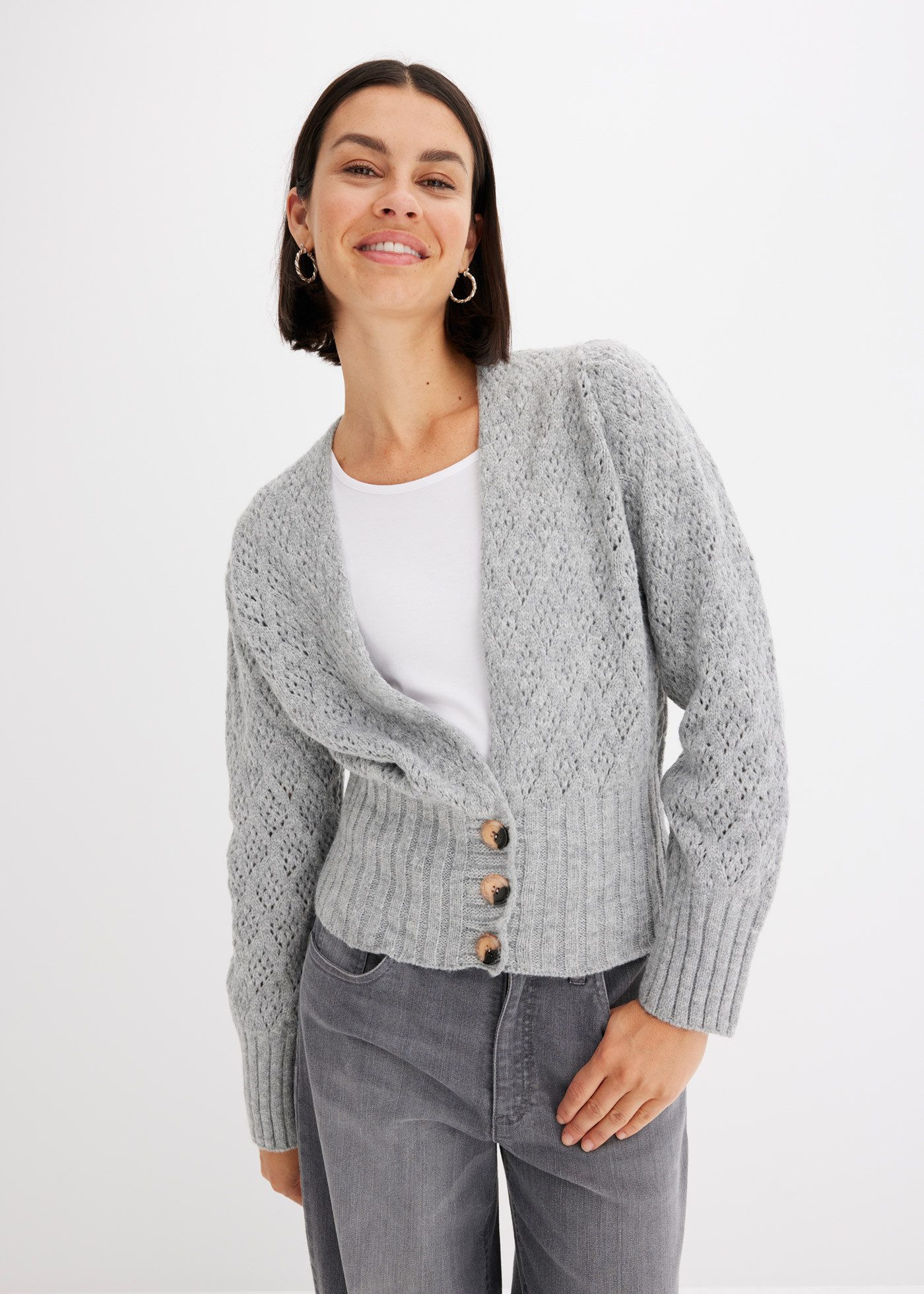 bonprix Strickjacke Feinstrickjacke
