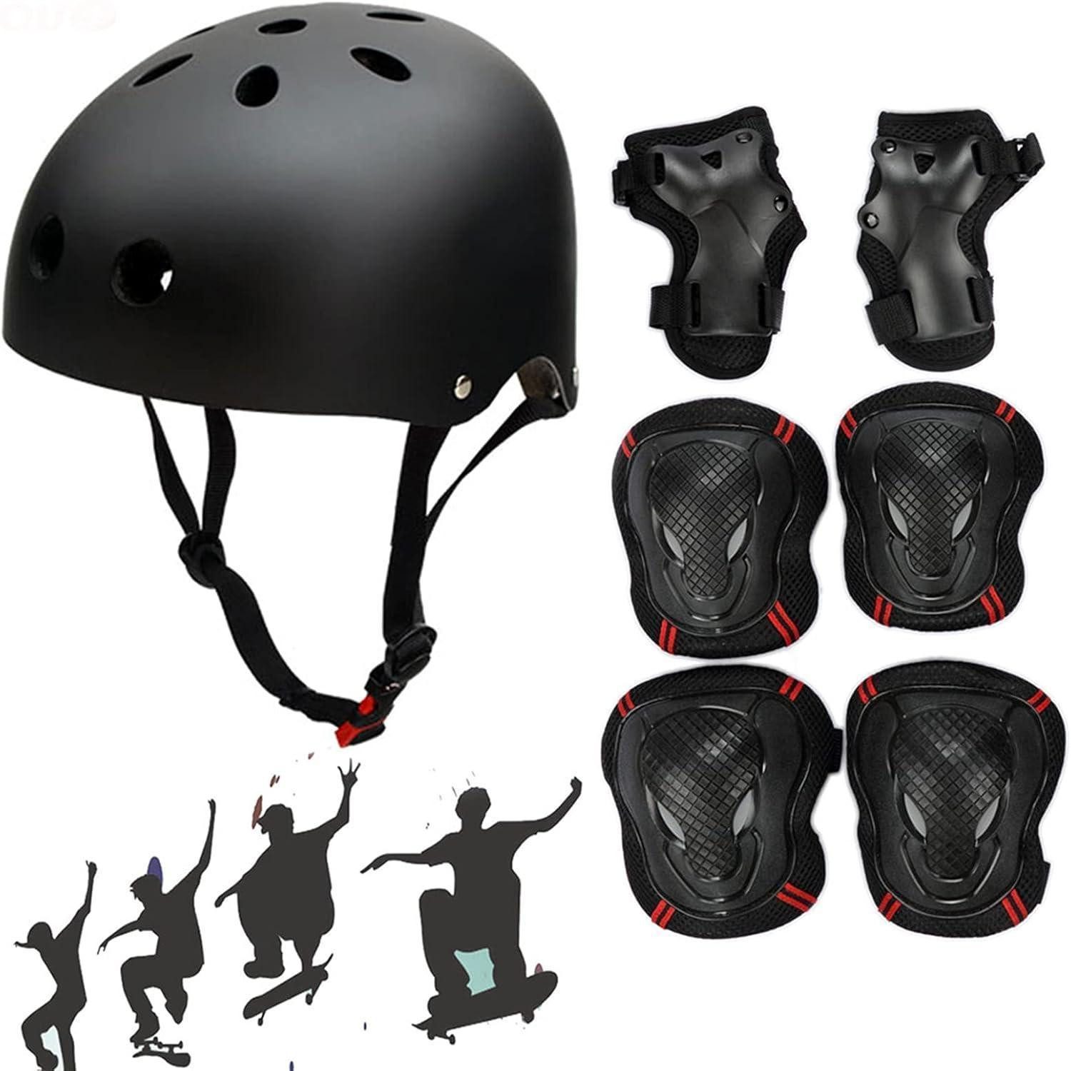 LuxusKollektion Skatehelm Skateboard Helm Set Kinder Erwachsene 48-52 cm Belüftung