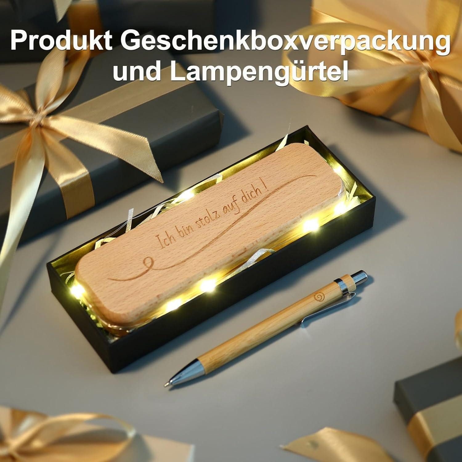 LuxusKollektion Kugelschreiber Kugelschreiber Holzbox Gravur Geschenkbox Nachhaltig Kollegen Freund