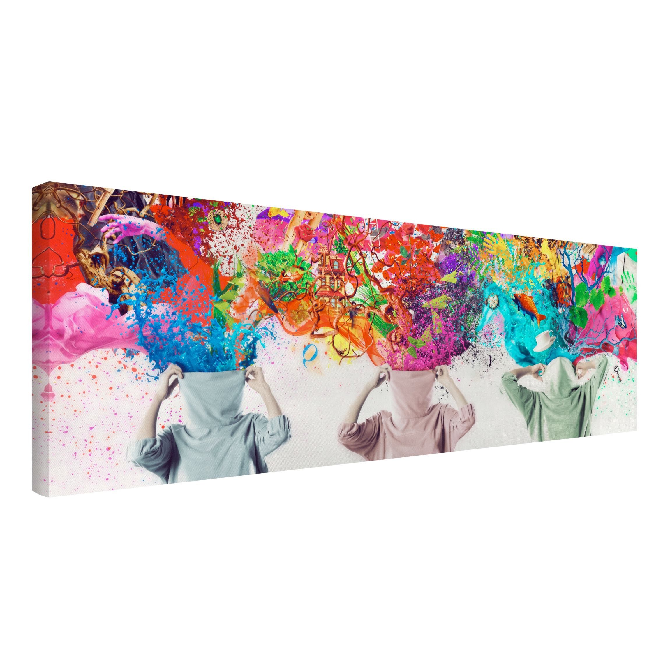 Leinwandbild Portrait Modern Frauen Kunst bunt Bild auf Leinwand Groß XXL