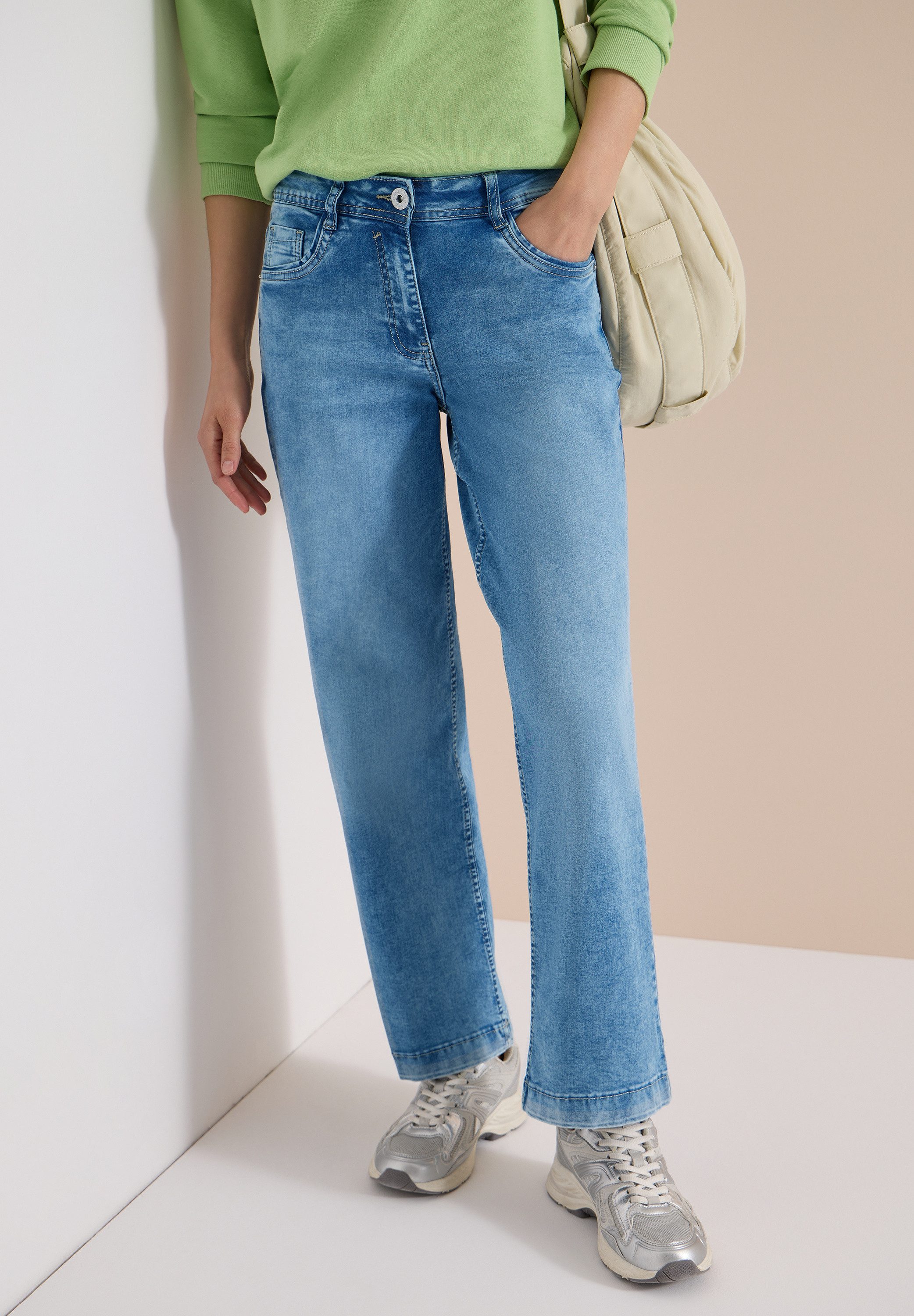 CECIL Loose-fit-Jeans aus Baumwolle mit Stretchanteil