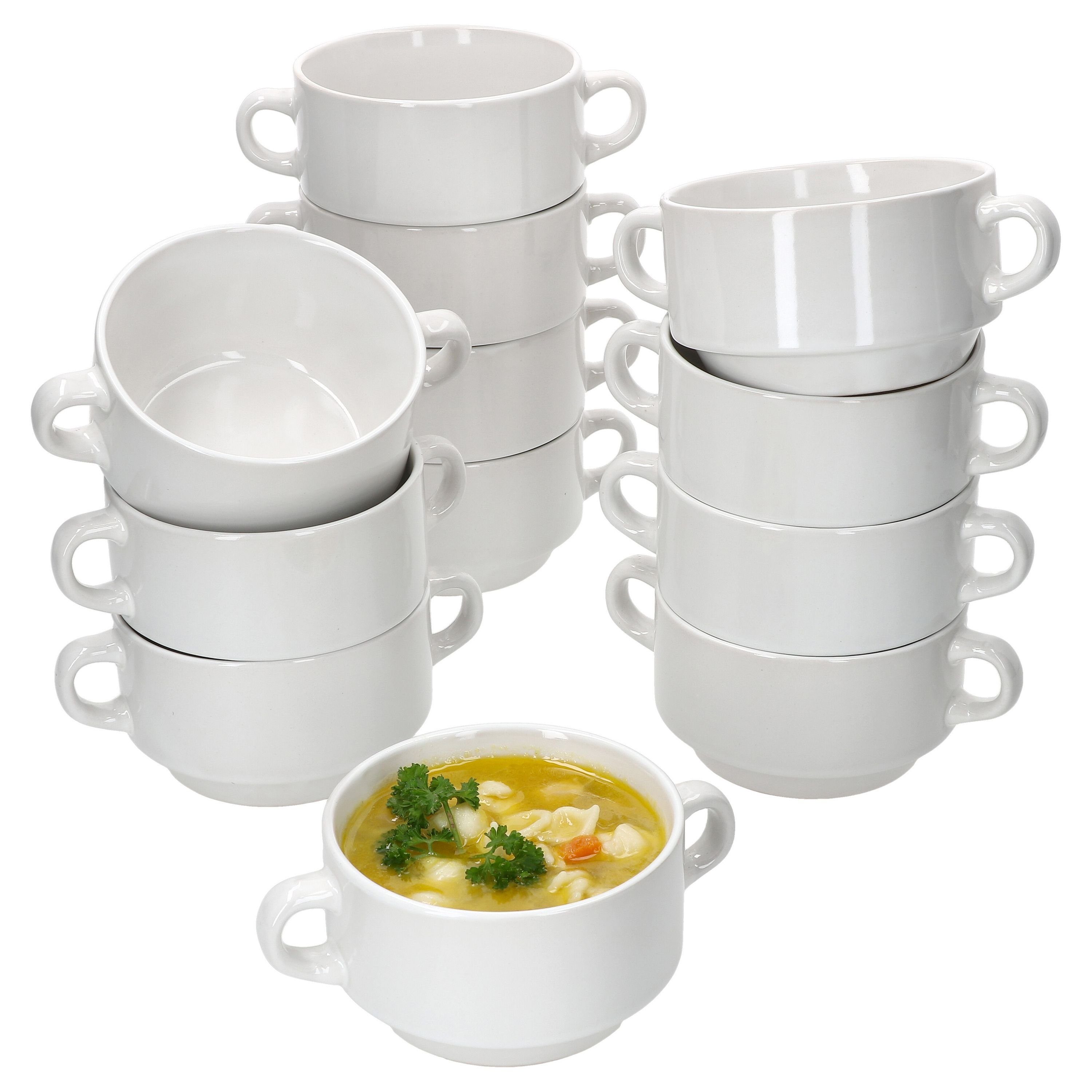 Suppenschüssel 12er Set Stiva Suppenschale weiß 250 ml