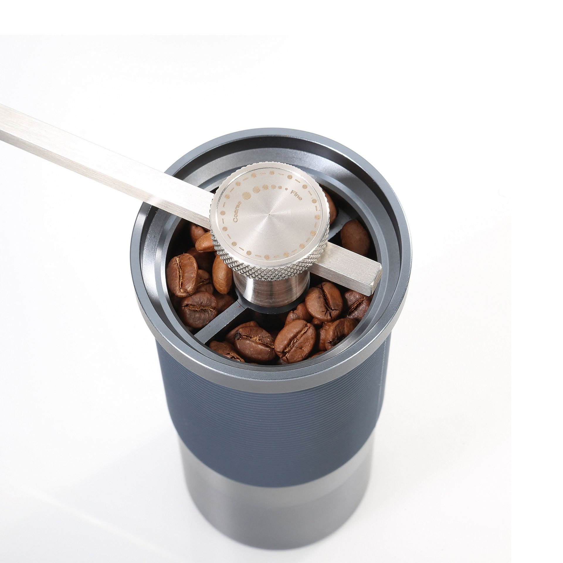 ZASSENHAUS Kaffeemühle MASTER, Edelstahl-Kegelmahlwerk, 35 g Bohnenbehälter, Stufenlose Mahlgradeinstellung, CNC-gefrästes Edelstahl-Mahlwerk