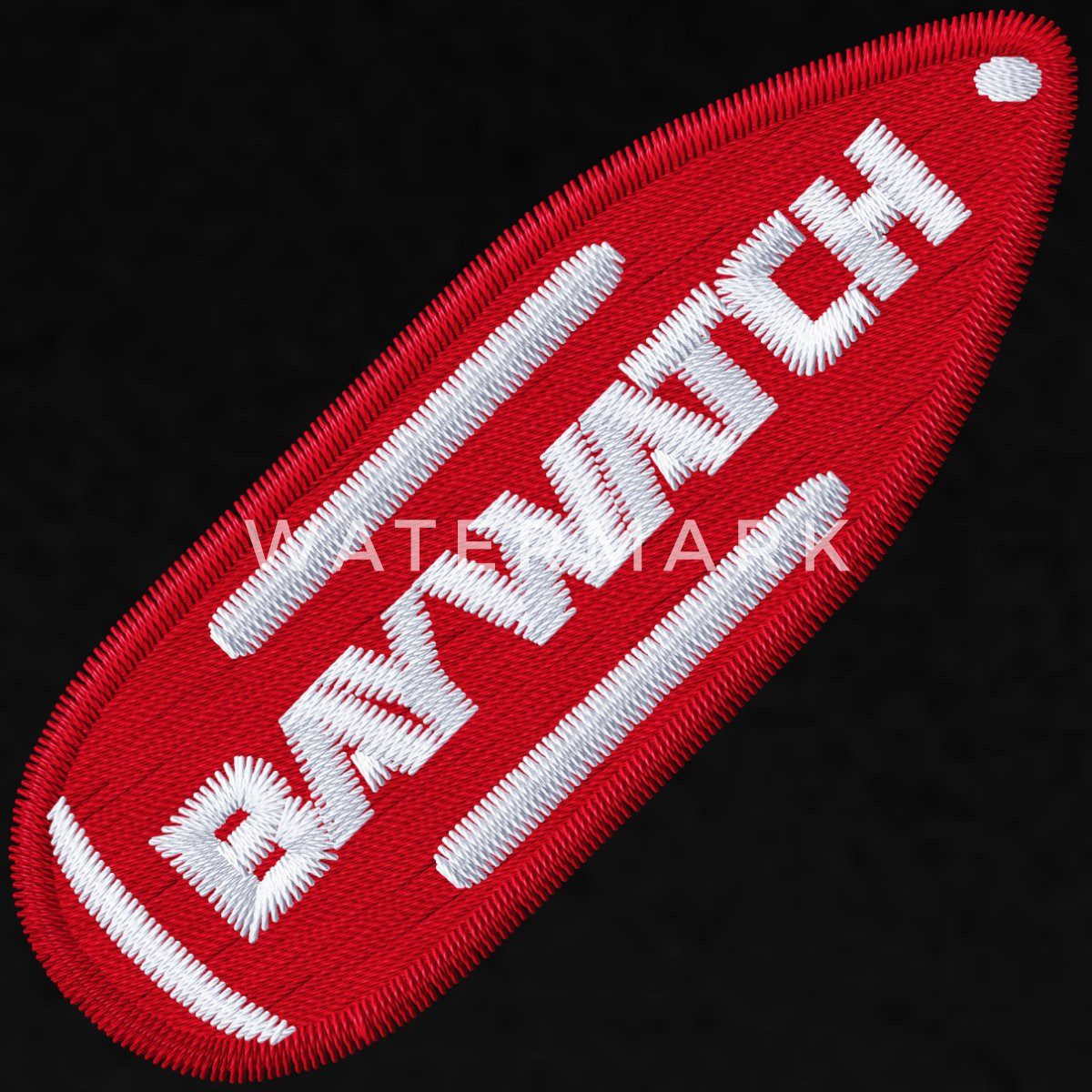 Spreadshirt T-Shirt Baywatch Logo Auf Boje Als Stick-Design Relaxed Fit Unisex T-Shirt (1-tlg)