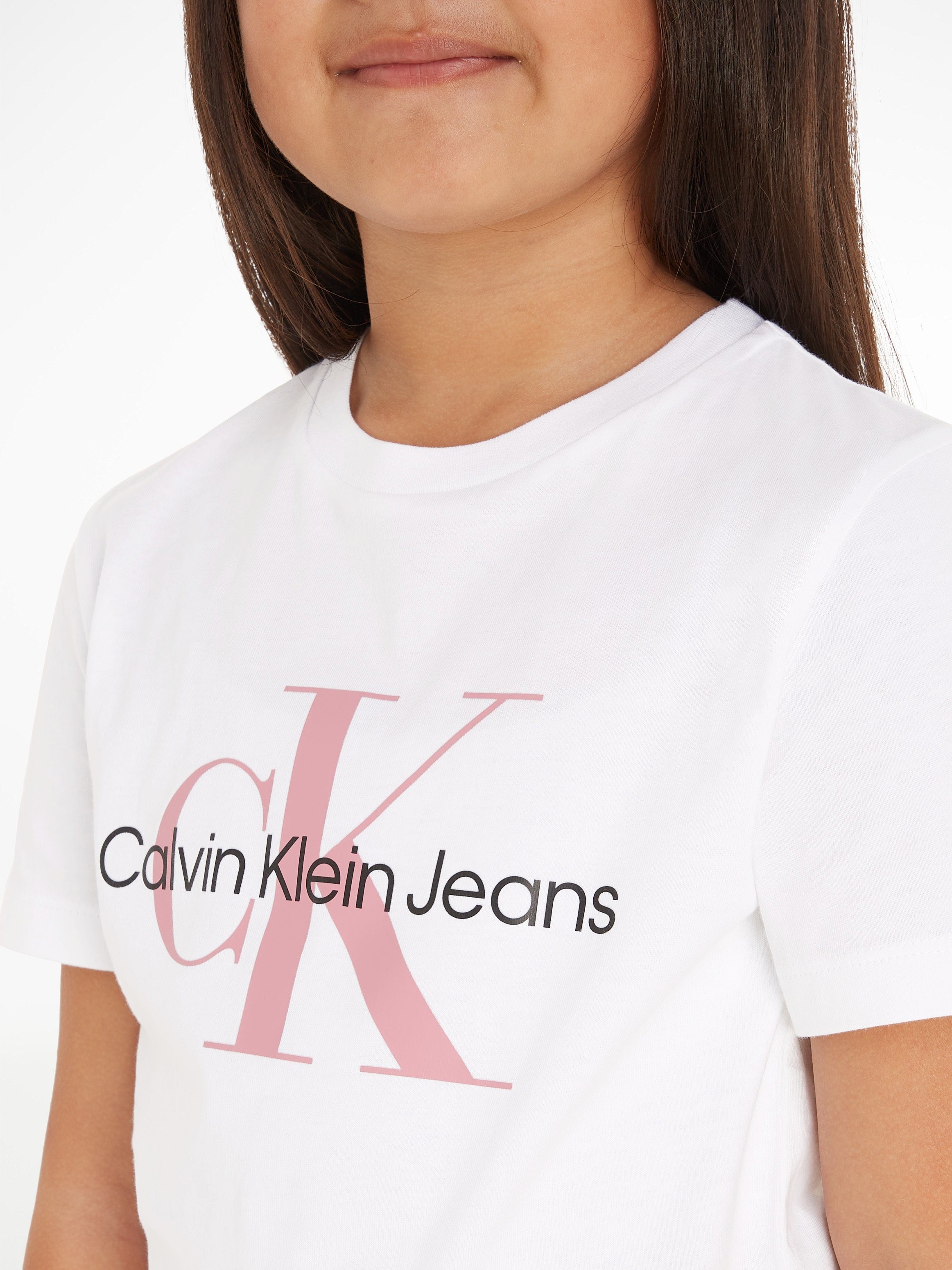 CK T-SHIRT Klein SS Jeans MONOGRAM White Bright T-Shirt Calvin