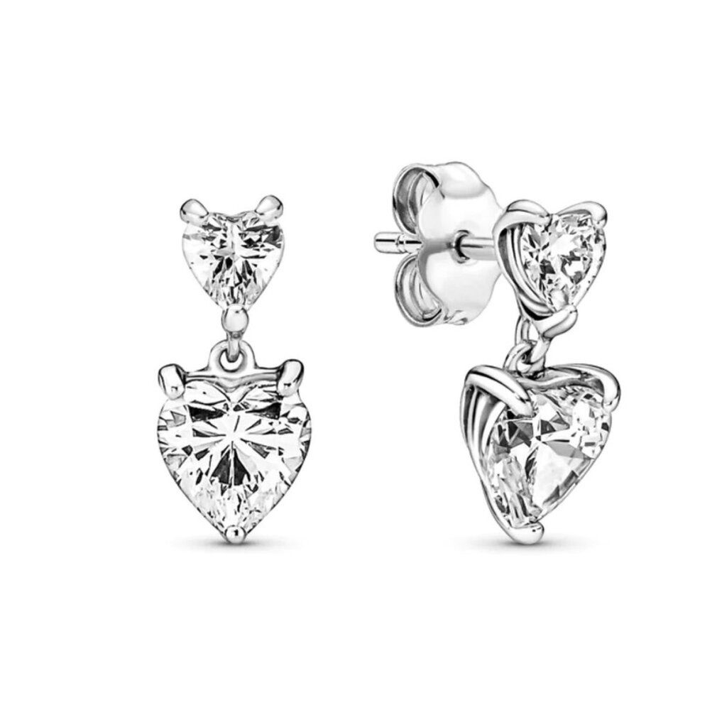 Pandora Ohrring-Set Silberne Ohrstecker Herz mit Zirkonia 291199C01