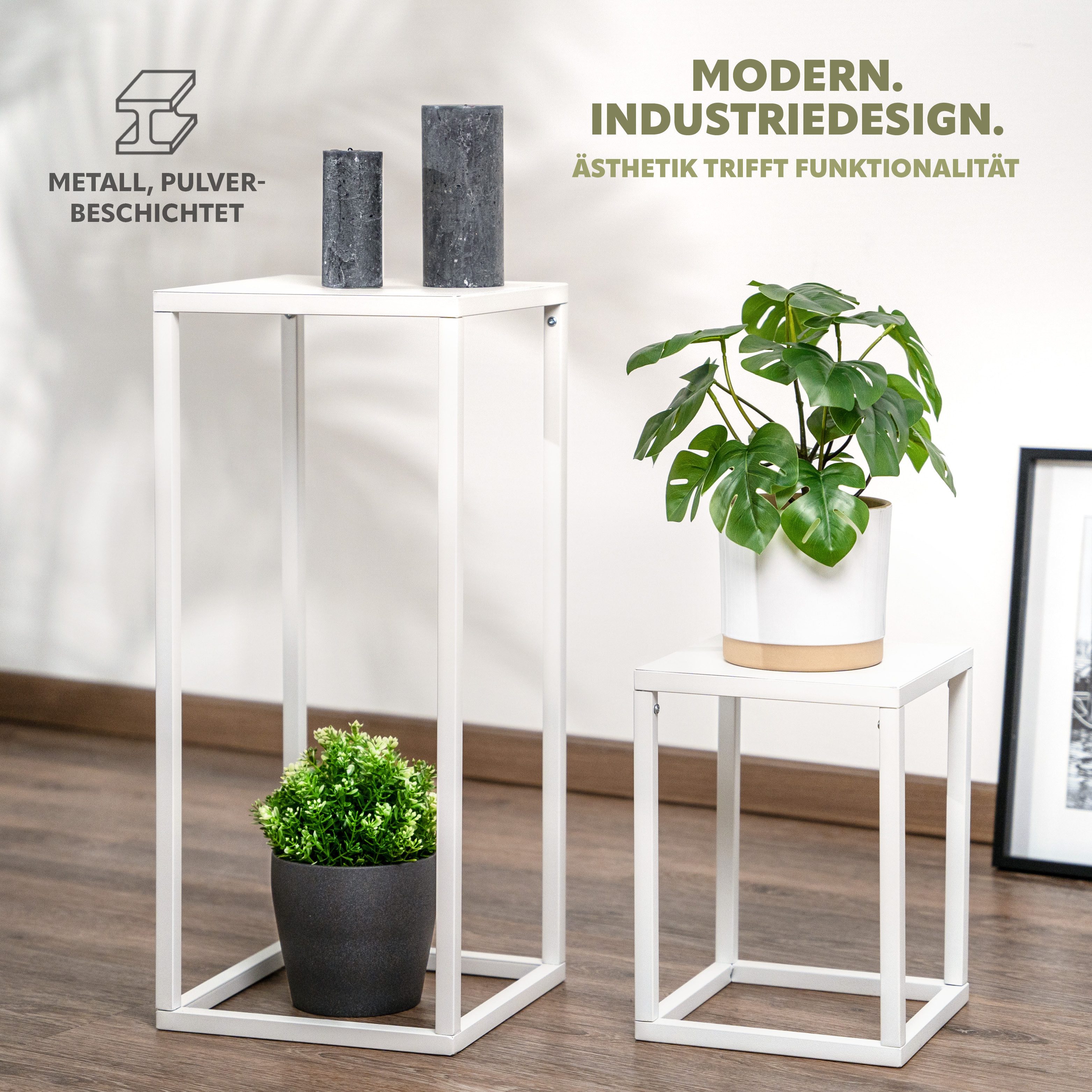 bremermann Blumenhocker 3er-Set, Metall-Blumenhocker, Blumensäule