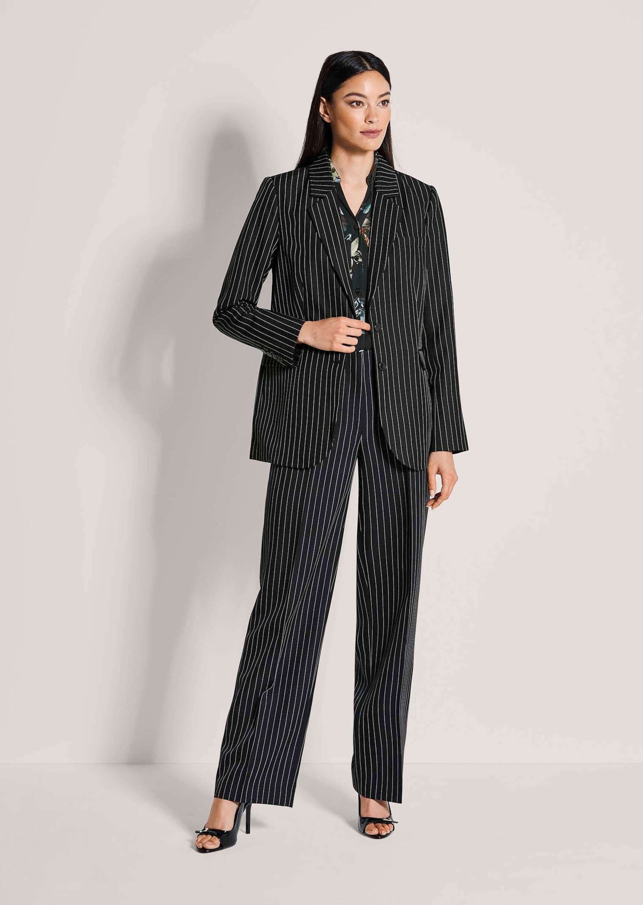 MADELEINE Kurzblazer Longblazer mit Nadelstreifen Jerseyblazer mit Reverskr günstig online kaufen