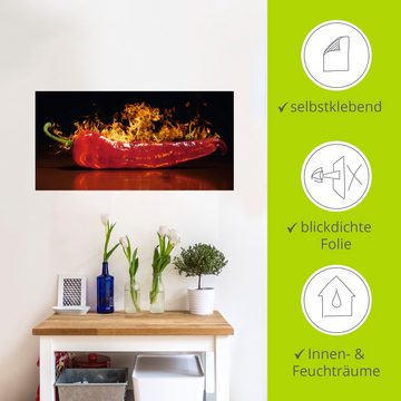 Artland Wandbild Roter scharfer Chilipfeffer, Lebensmittel (1 St), als Alubild, Outdoorbild, Leinwandbild, Poster, Wandaufkleber