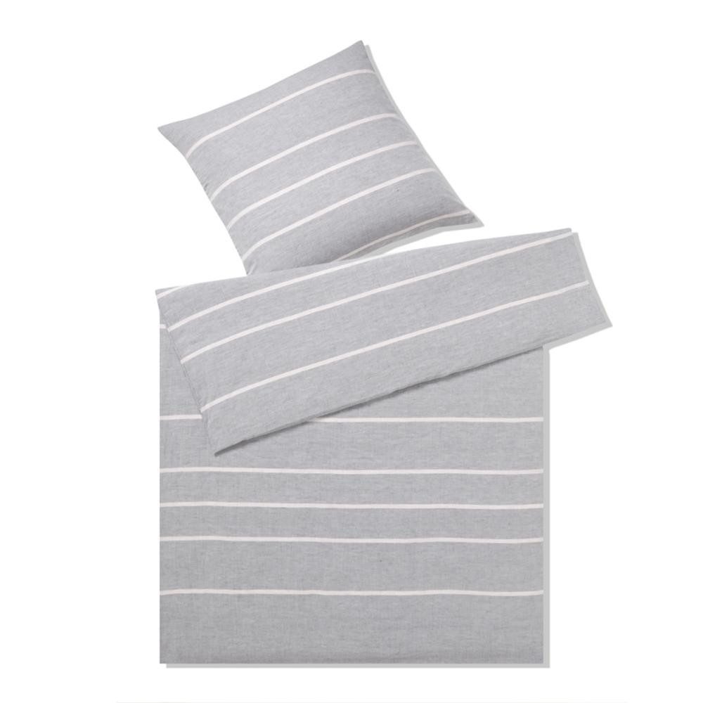 Elegante Kissenbezug Relax Grau-Rose 40 x 80 cm, Halbleinen von Elegante