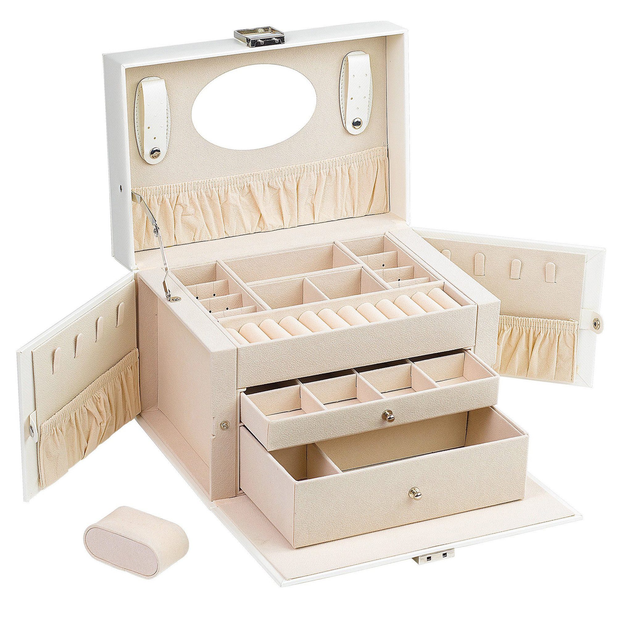 AdelDream Schmuckkasten YY-J06, Abschließbares Aufbewahrungsgehäuse und Sta günstig online kaufen