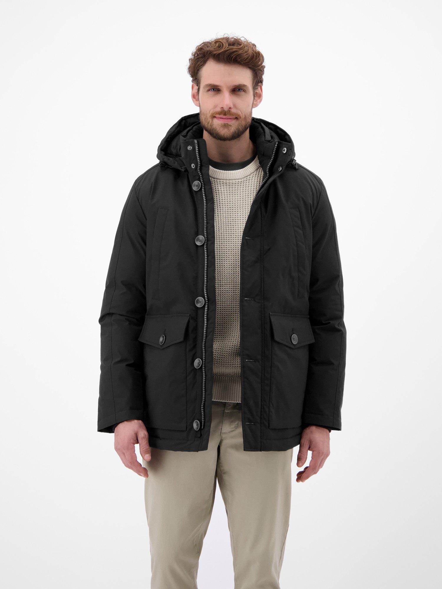 LERROS Wintermantel LERROS Herren Wintermantel mit Kapuze