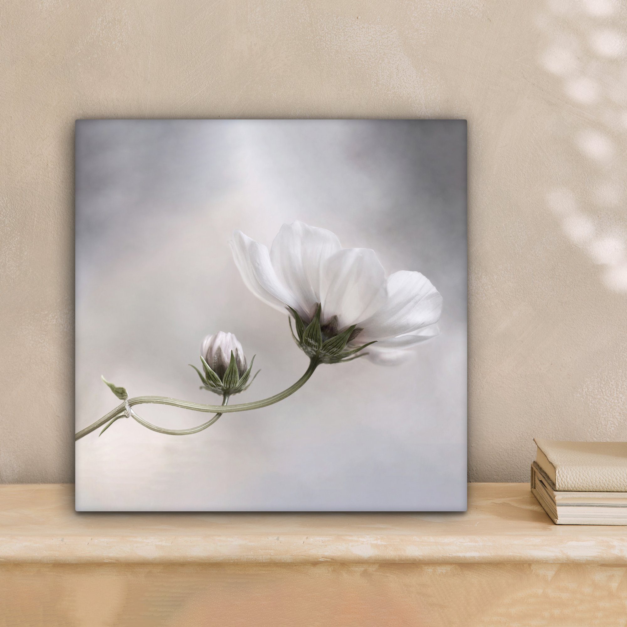 OneMillionCanvasses® Leinwandbild Blumen - Stillleben - Natur - Grau, Fotod günstig online kaufen