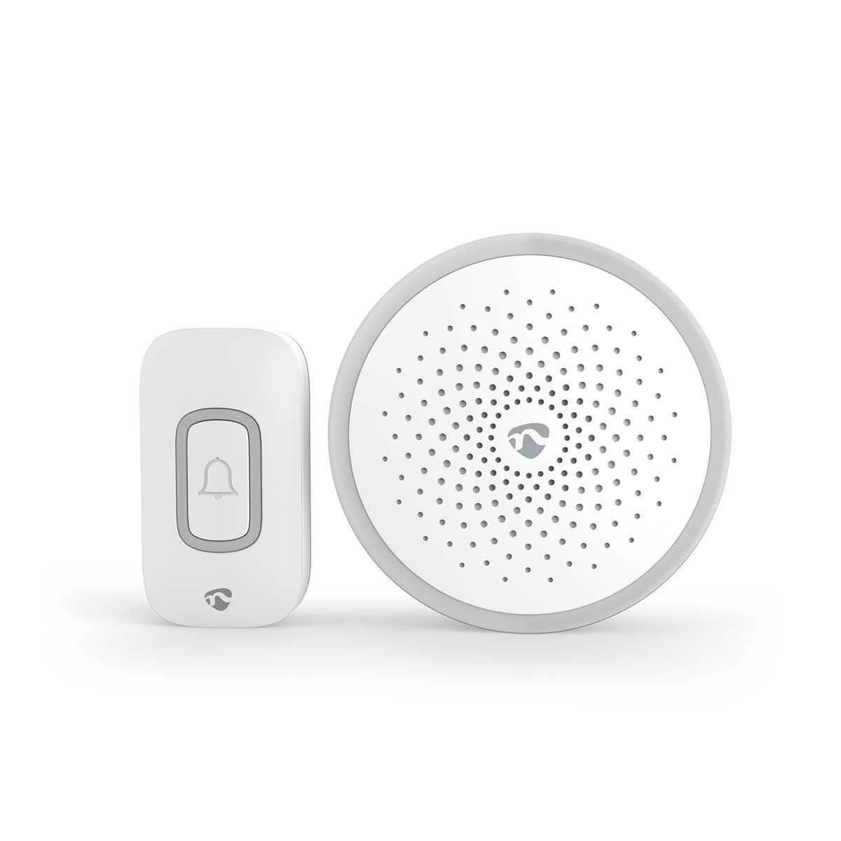 Nedis Smart Home Türklingel DOORB10CWT (1-tlg., Funkverbindung, 60 Klingeltöne, LED-Signal, Lautstärkeregelung)