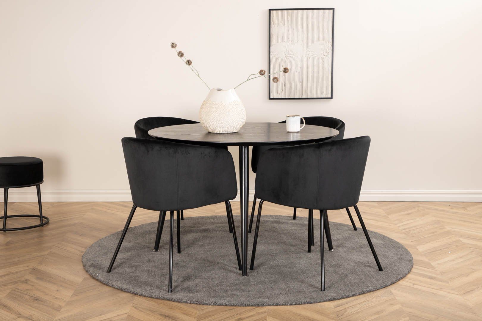 ebuy24 Essgruppe DippØ115BLBL Essgruppe Esstisch schwarz günstig online kaufen