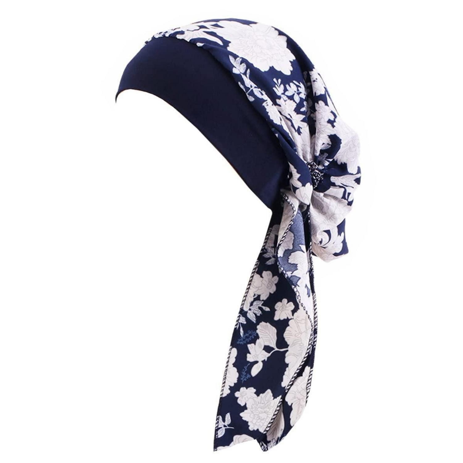 Turbanmütze Chemo Kopftuch Damen Turban Mütze Schlafmütze Kopfbedeckung #14