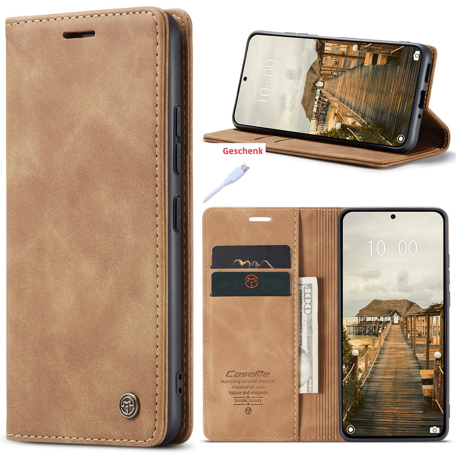 trends for living Handyhülle Hülle Tasche Cover für iPhone Modelle Klapp Case Schutz Leder