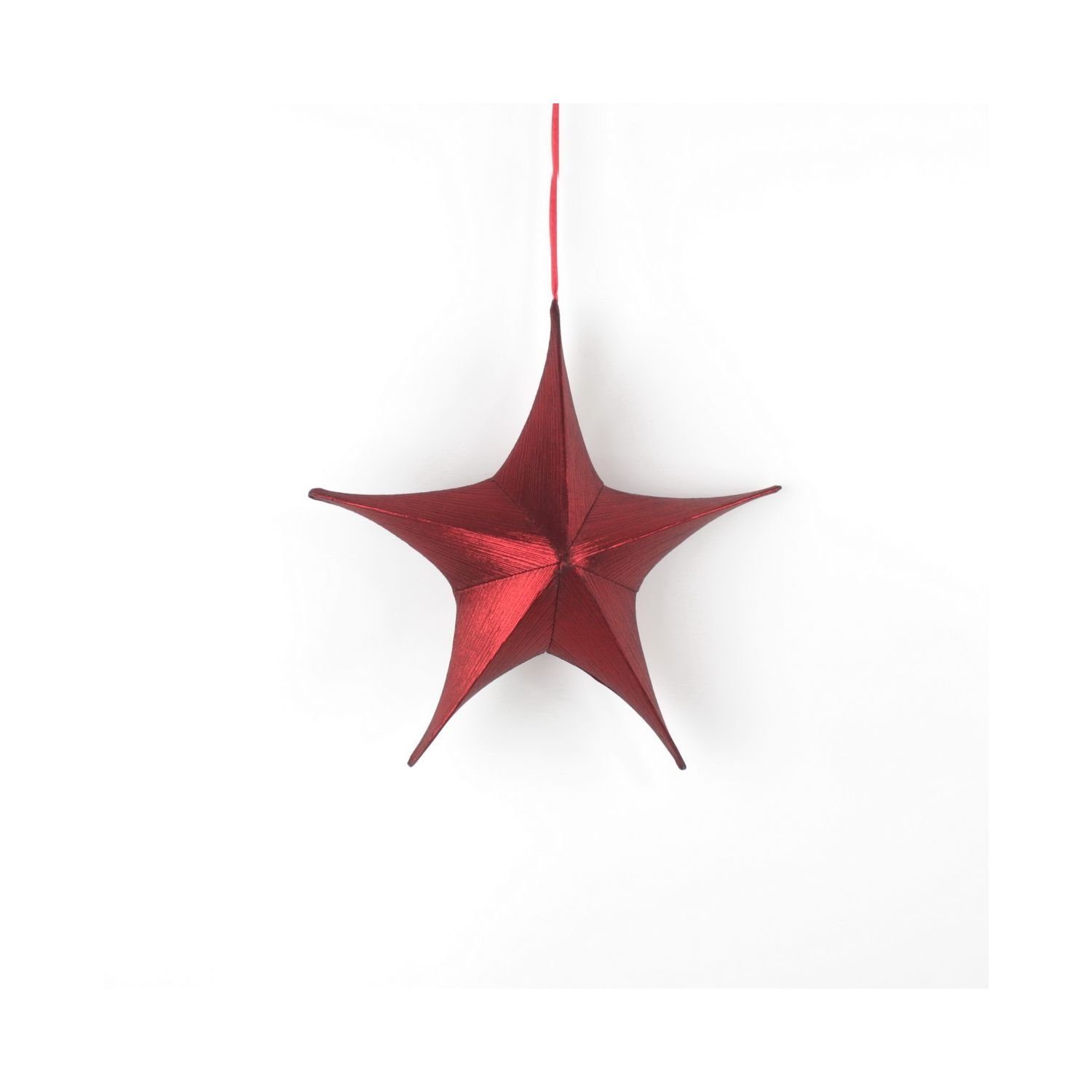 Werner Voß Weihnachtsfigur Dekostern Starlet - rot-metallic - 100% Poylester - Durchmesser 65 cm