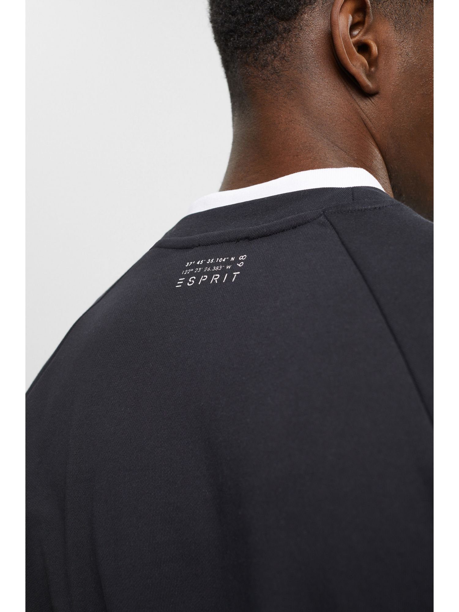 (1-tlg) Sweatshirt Relaxed aus Sweatshirt im BLACK Esprit Fit Collection Baumwolle