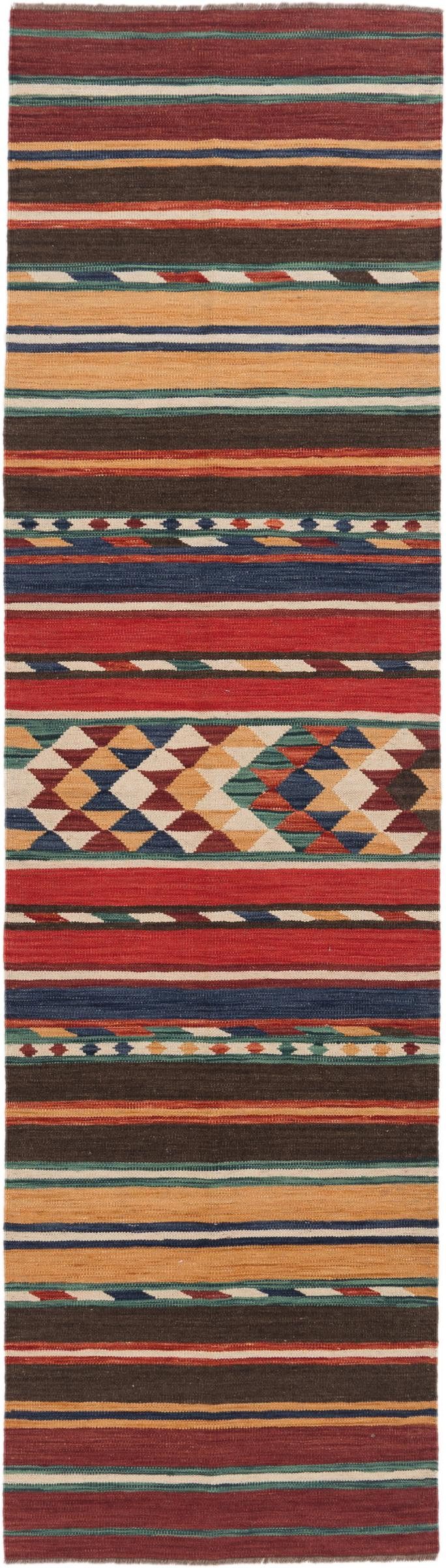 Orientteppich Kelim Afghan Heritage 82x293 Handgewebter Orientteppich Läufer