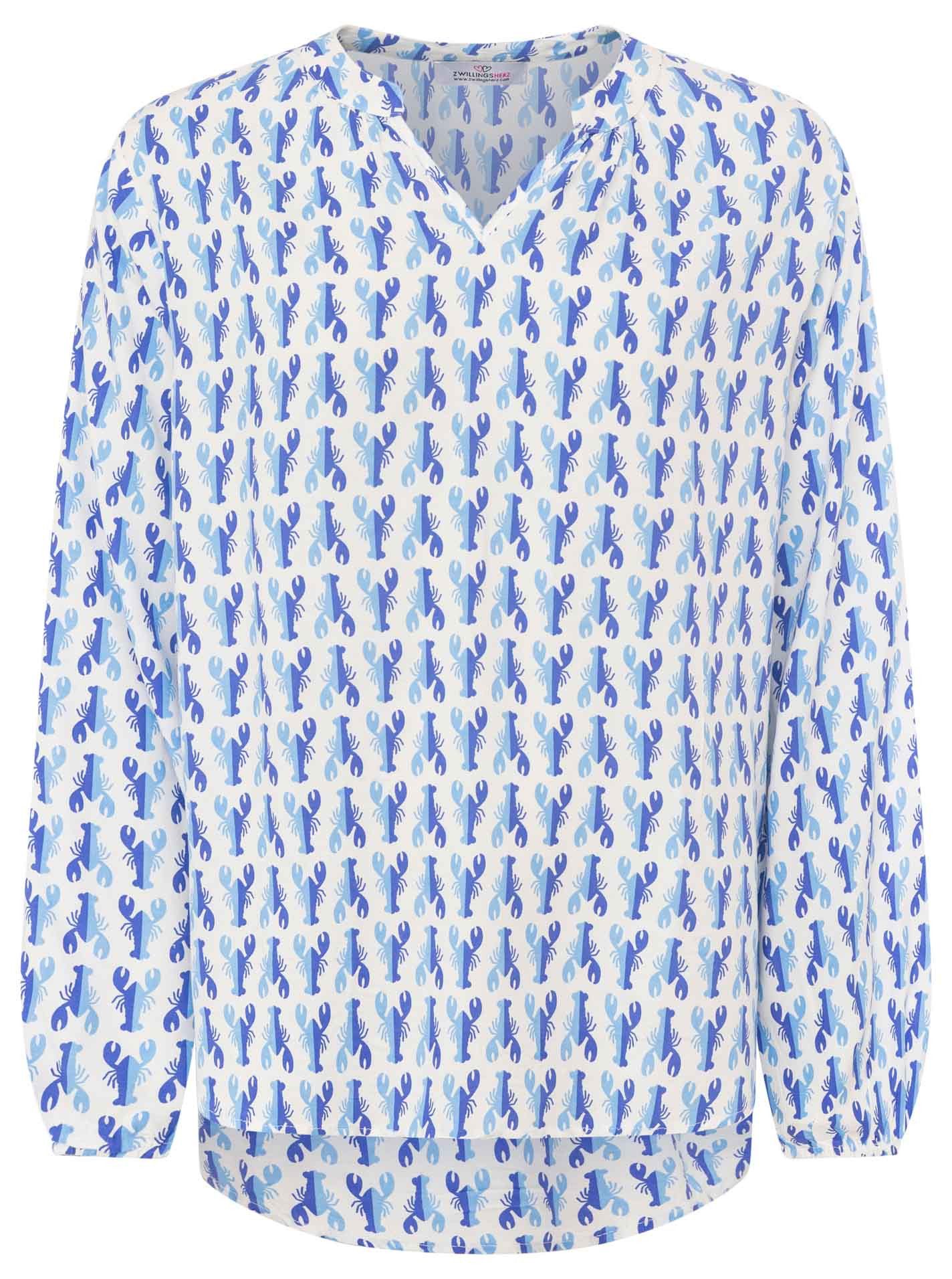 Zwillingsherz Klassische Bluse Lobsters