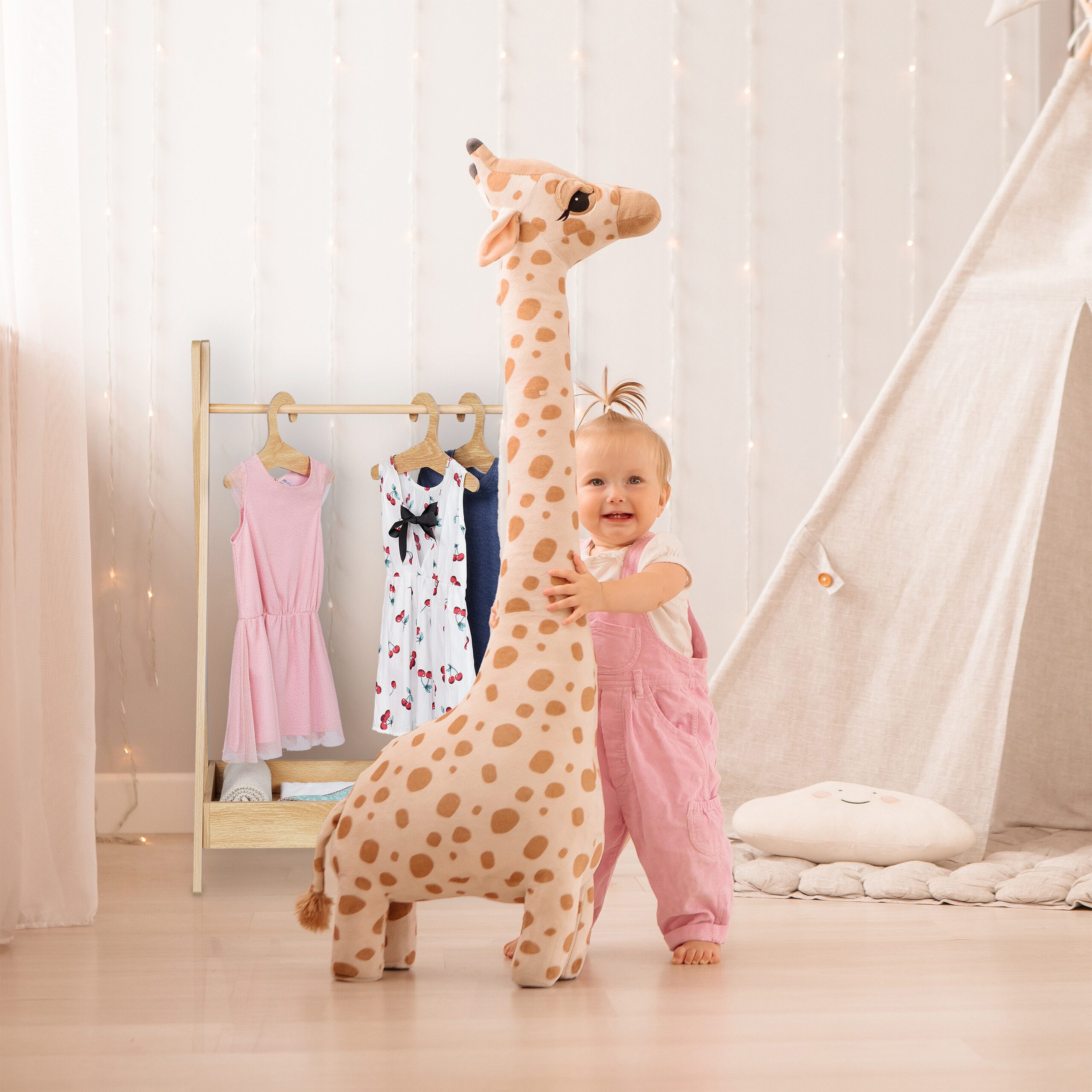 relaxdays Kleiderständer für Kinder mit Ablage, (1 St) – Bild 2 von 5