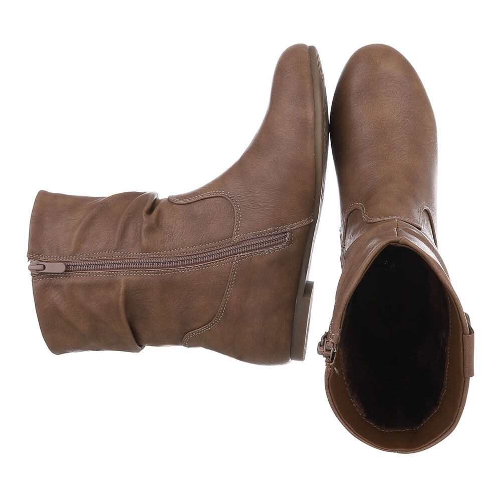 Ital-Design Damen Freizeit Stiefelette (88519464) Blockabsatz Flache Stiefe günstig online kaufen