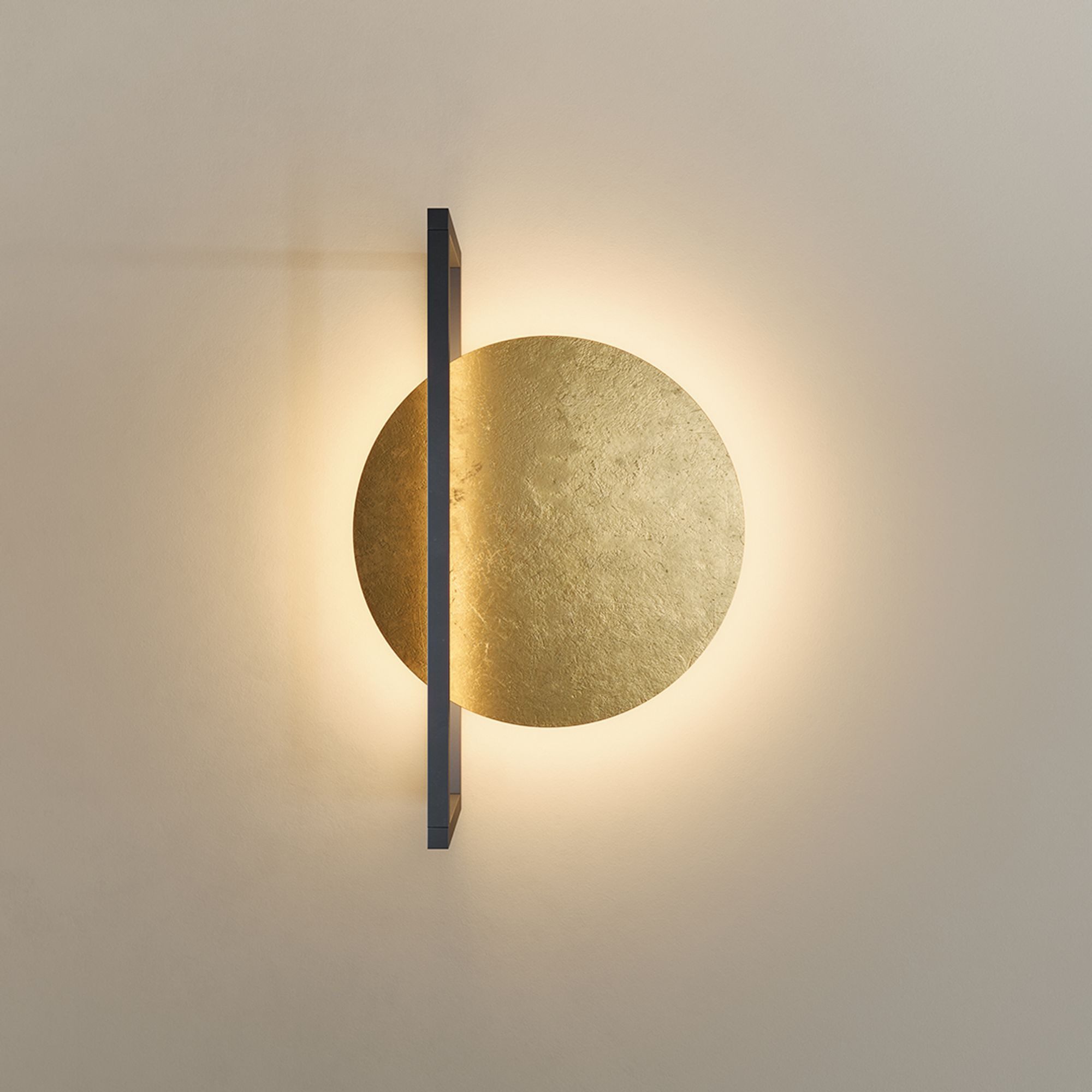 s.luce Wandleuchte Artus Wandleuchte Gold, Warmweiß