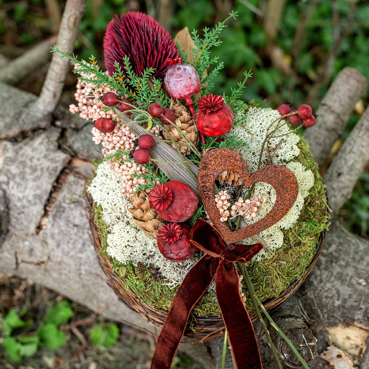 Viana Engelfigur Herzdeko für Grab und Trauerfloristik mit Sprüchen günstig online kaufen