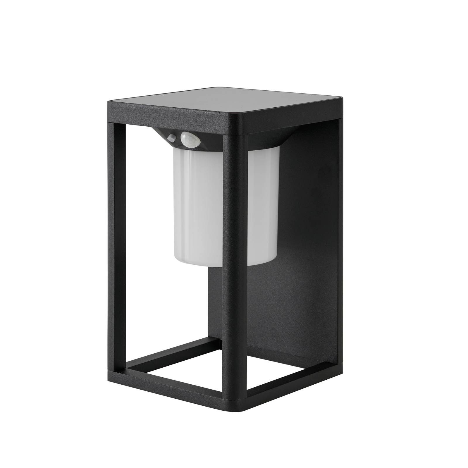 Lucande Außen-Wandleuchte Tilena, LED, Metall, Schwarz warmweiß IP54mit Bewegungsmelder, LED 1,9 W gesamt, warmweiß