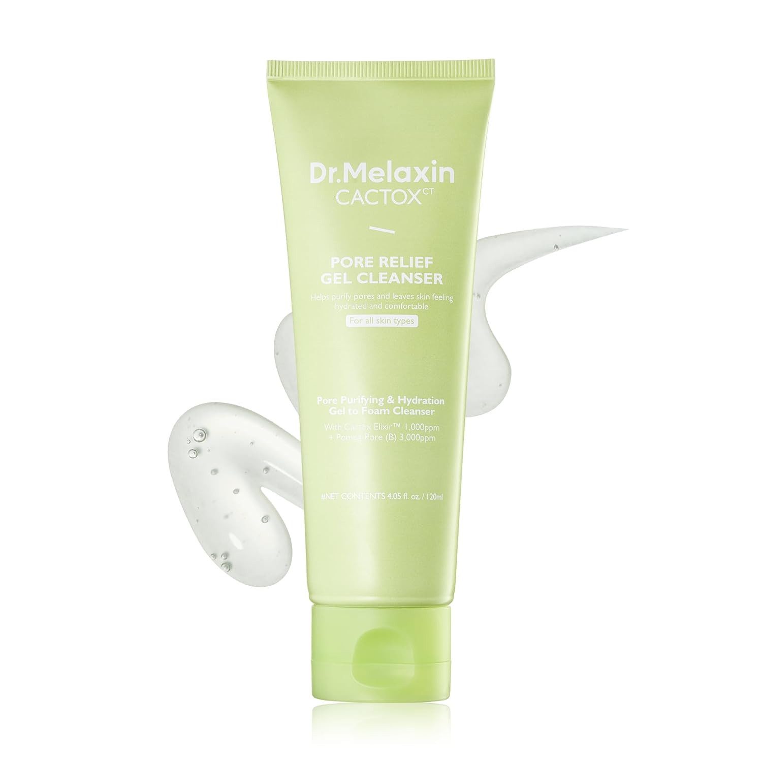 Dr.Melaxin Gesichtsreinigungsgel Cactox Pore Relief Gel Cleanser 120 ml – K-Beauty Gel-Reiniger mit, Gel-Reiniger mit Kaktus-Mucilage und mildem AHA-/BHA-/PHA-Komplex