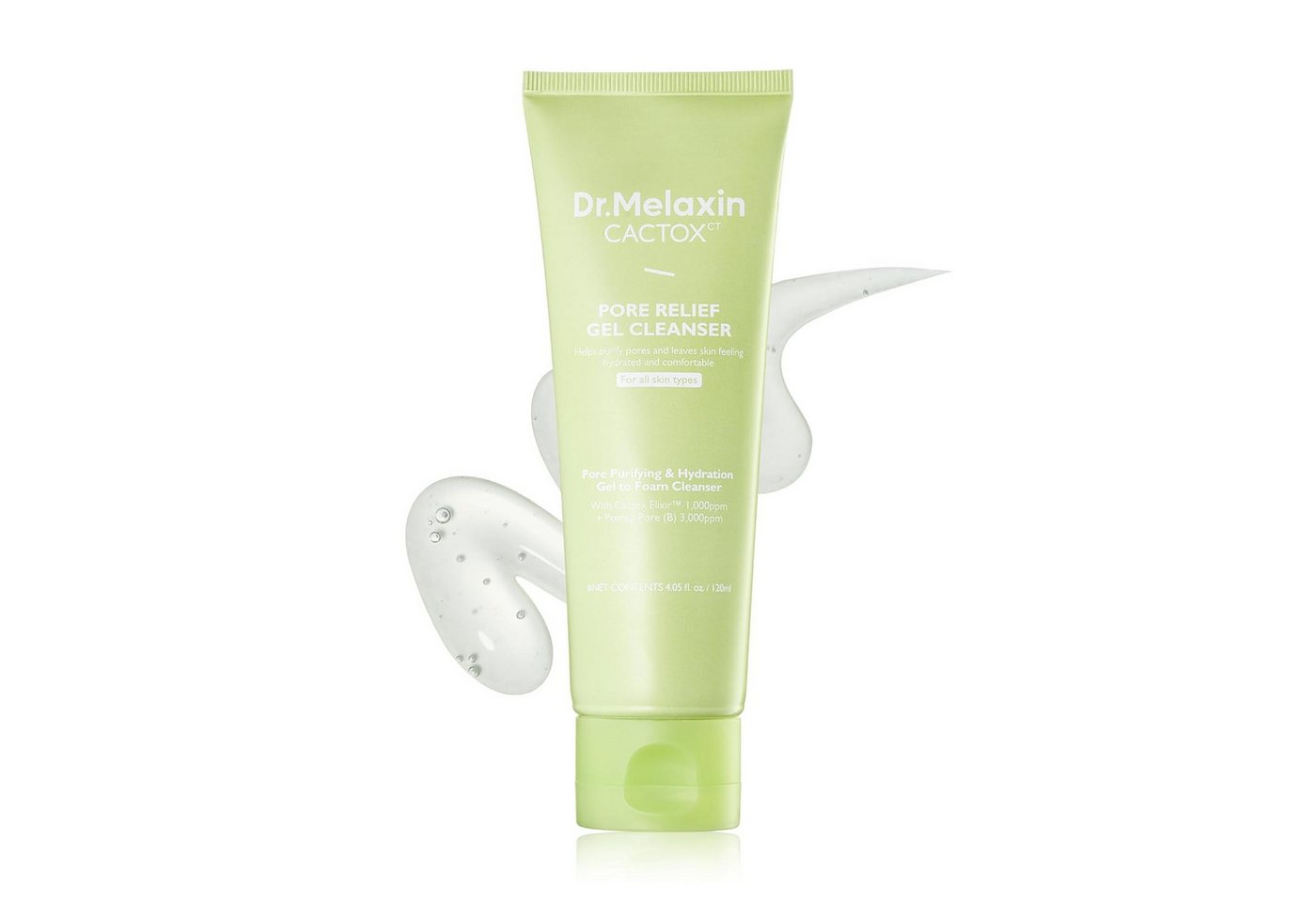 Dr.Melaxin Gesichtsreinigungsgel Cactox Pore Relief Gel Cleanser 120 ml – K-Beauty Gel-Reiniger mit, Gel-Reiniger mit Kaktus-Mucilage und mildem AHA-/BHA-/PHA-Komplex