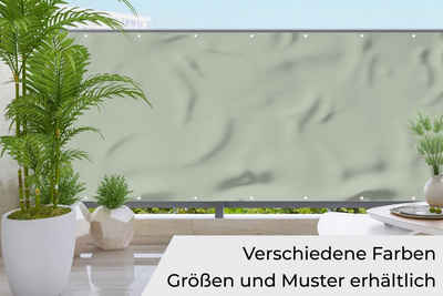 MuchoWow Balkonsichtschutz Mintgrün - Unifarben (1-St) Balkonbespannung mit Metalösen, UV-beständig, Balkonbanner