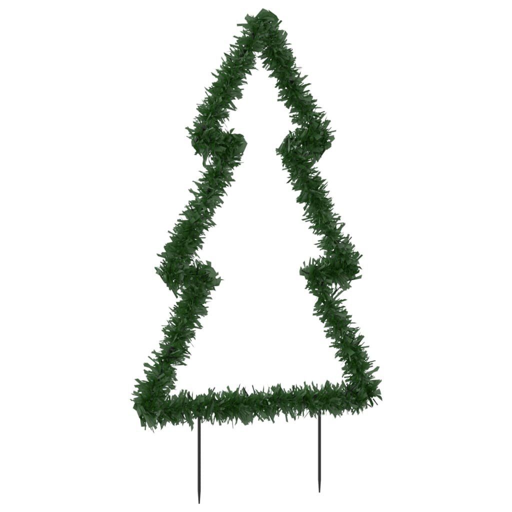 vidaXL Dekolicht Weihnachtsbaum mit Erdspießen Grün und 60 cm 80 Außenbereich LEDs