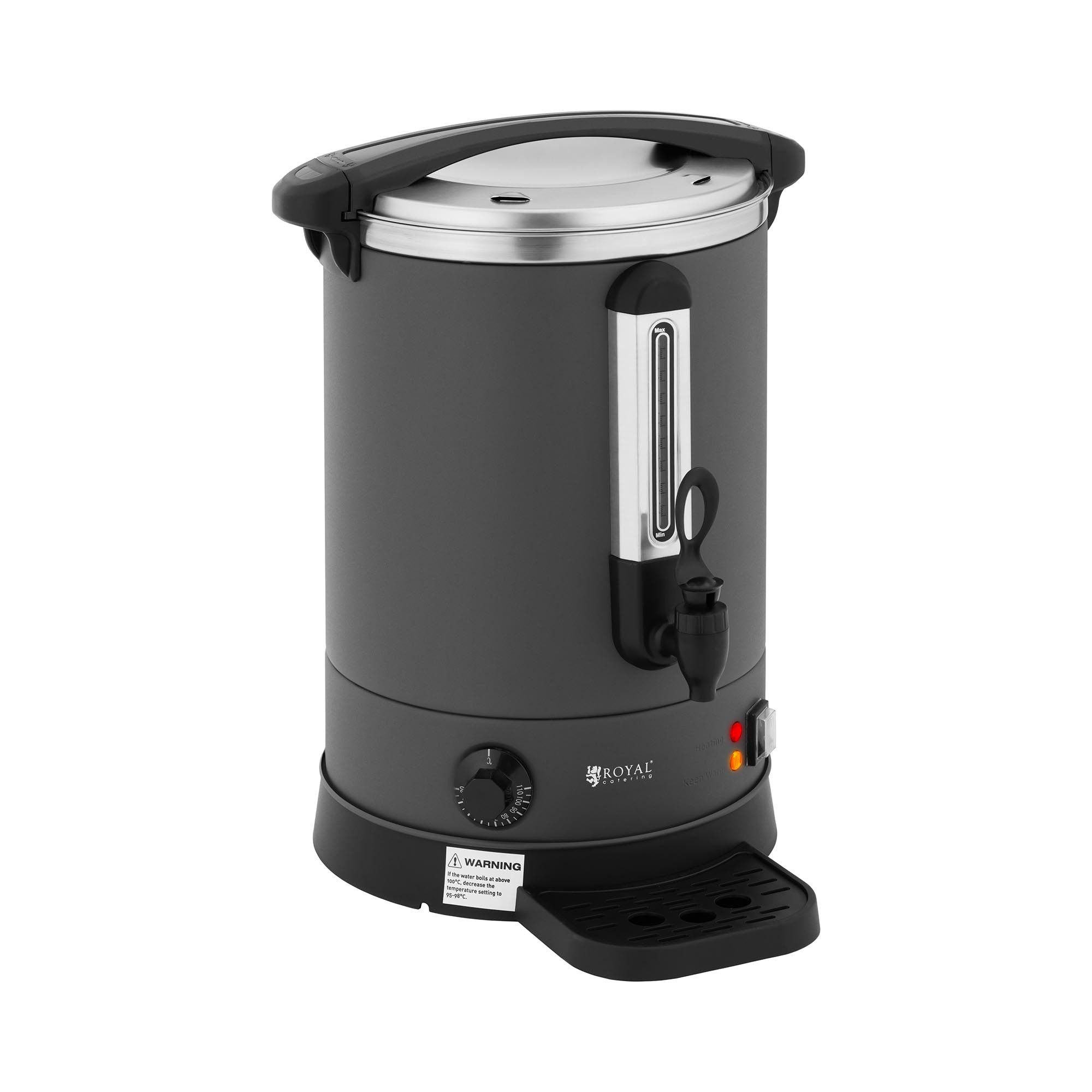 Royal Catering Heißwasserspender Wasserkocher Edelstahl Heißgetränkespender Kaffee Tee Glühwein Gastro, 13.5 l, 2500 W, verschiedene Größen