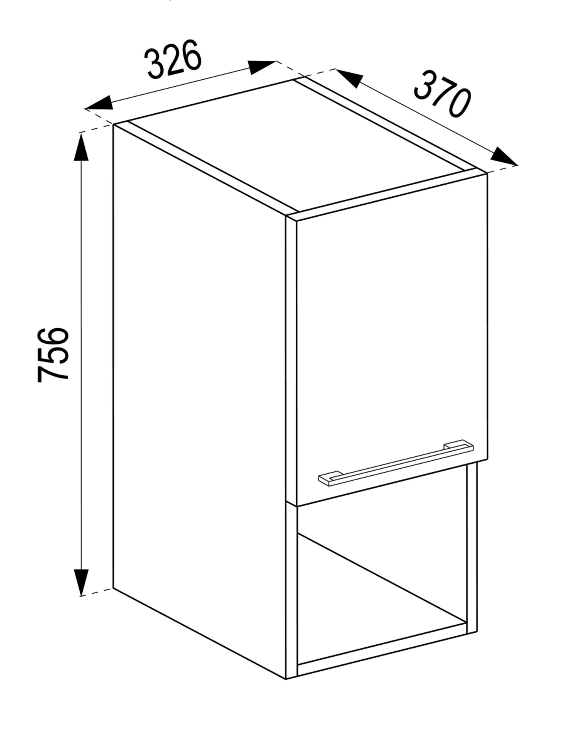VCM Midischrank Holz Badmöbel Hängeschrank Badschrank Bad Badinos