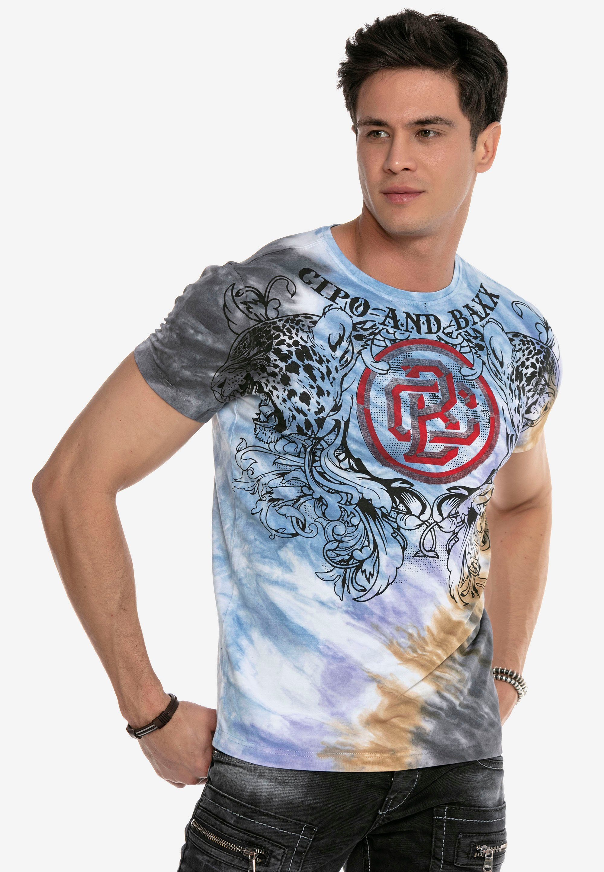 Herren Shirts Cipo & Baxx T-Shirt mit trendigem Print