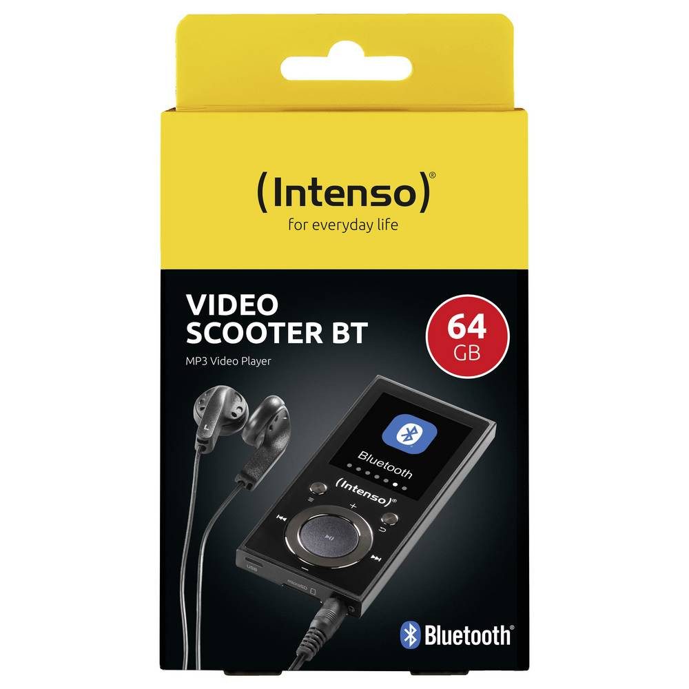 Intenso MP3 Videoplayer 64GB Music Walker MP3-Player 64 GB Schwarz Bluetooth® MP3-Player