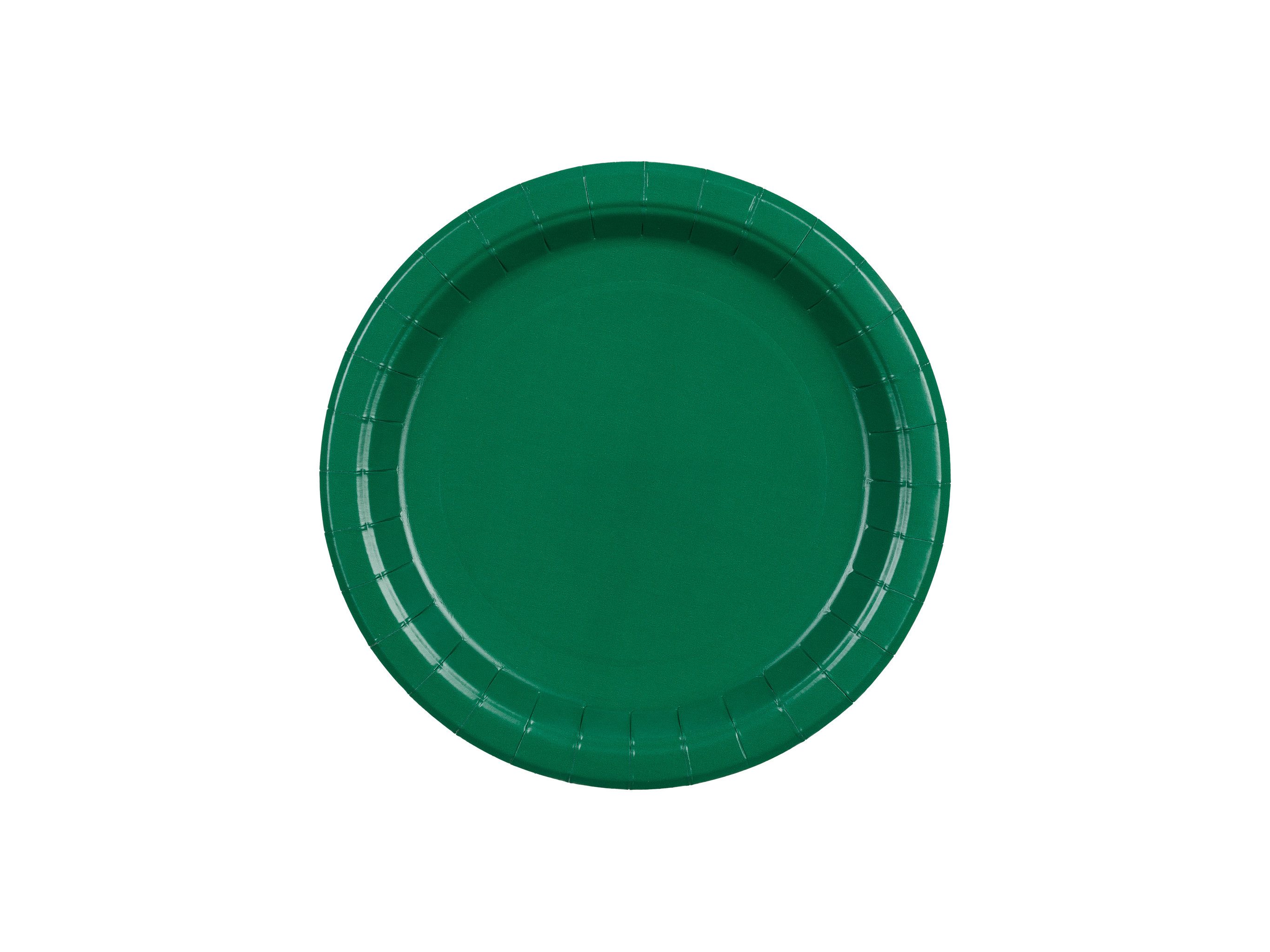 partydeco Teller, Pappteller 18cm 6er Set Dunkelgrün