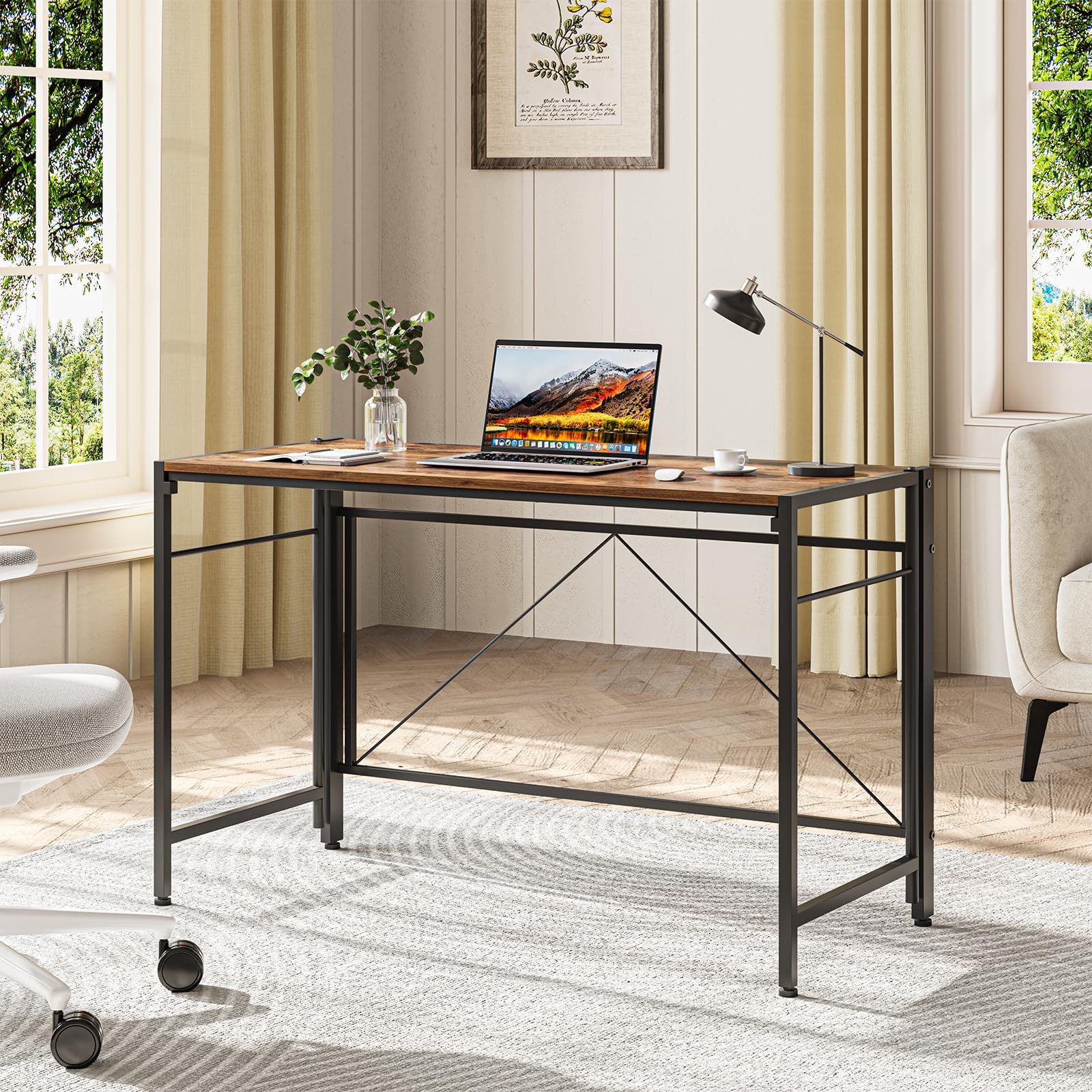 NAIMP Klapptisch Klappschreibtisch Faltbar Tisch Computertisch Platzsparend günstig online kaufen