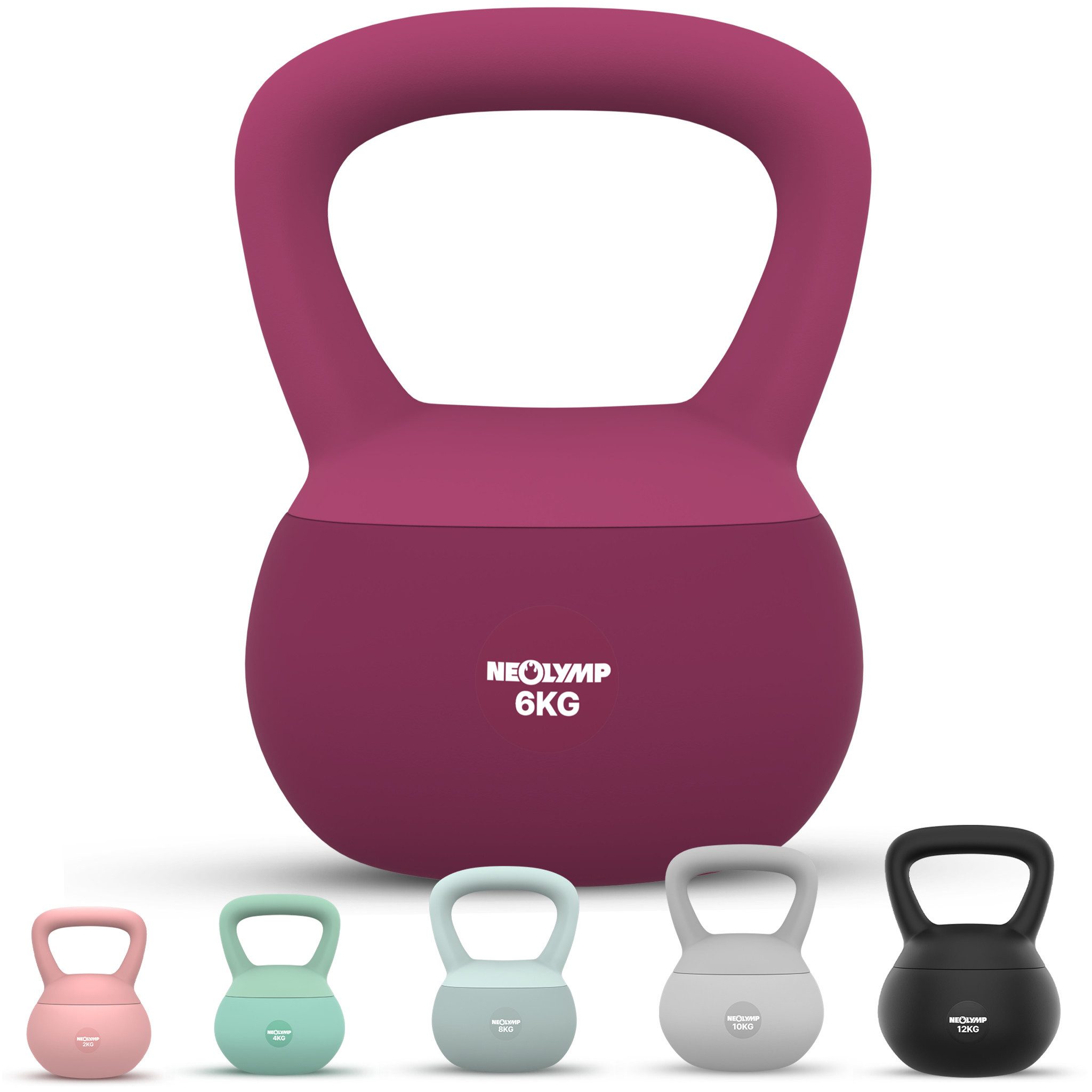 Kettlebell Soft Kettlebell bodenschonend & leise - stoßdämpfende Kugelhantel