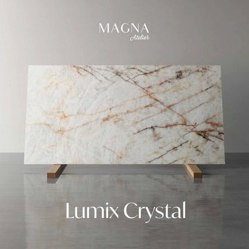 MAGNA Atelier Couchtisch GÖTEBORG mit Marmor Tischplatte, Wohnzimmertisch, Coffee Table Naturstein, Metallgestell, 110x50x40cm